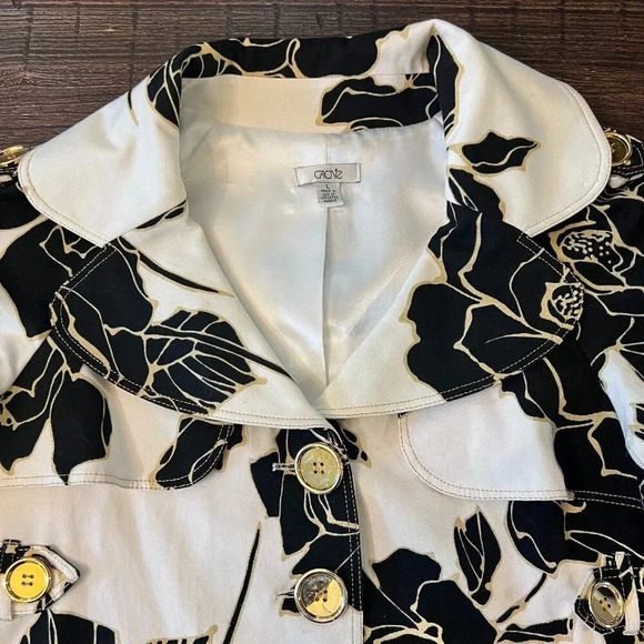 Cache Vintage Cropped Floral Jacket Statement Balloon Sleeve Size Large - Picture 3 of 14